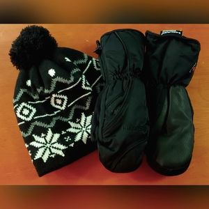 Boys winter hat (OS) and snow gloves (M)